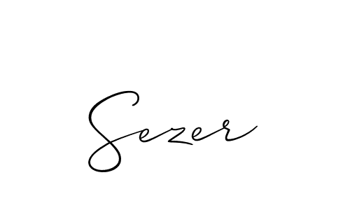 Create a beautiful signature design for name Sezer. With this signature (Allison_Script) fonts, you can make a handwritten signature for free. Sezer signature style 2 images and pictures png