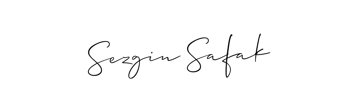 if you are searching for the best signature style for your name Sezgin Safak. so please give up your signature search. here we have designed multiple signature styles  using Allison_Script. Sezgin Safak signature style 2 images and pictures png