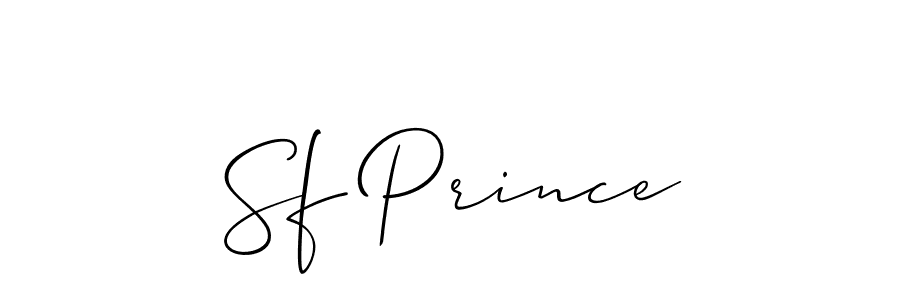 Design your own signature with our free online signature maker. With this signature software, you can create a handwritten (Allison_Script) signature for name Sf Prince. Sf Prince signature style 2 images and pictures png
