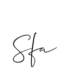Create a beautiful signature design for name Sfa. With this signature (Allison_Script) fonts, you can make a handwritten signature for free. Sfa signature style 2 images and pictures png