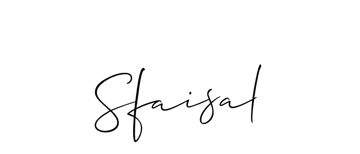 How to make Sfaisal signature? Allison_Script is a professional autograph style. Create handwritten signature for Sfaisal name. Sfaisal signature style 2 images and pictures png