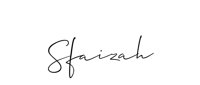Make a beautiful signature design for name Sfaizah. With this signature (Allison_Script) style, you can create a handwritten signature for free. Sfaizah signature style 2 images and pictures png