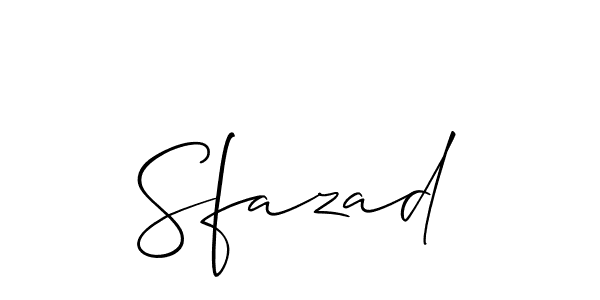 Also You can easily find your signature by using the search form. We will create Sfazad name handwritten signature images for you free of cost using Allison_Script sign style. Sfazad signature style 2 images and pictures png