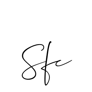 Design your own signature with our free online signature maker. With this signature software, you can create a handwritten (Allison_Script) signature for name Sfc. Sfc signature style 2 images and pictures png