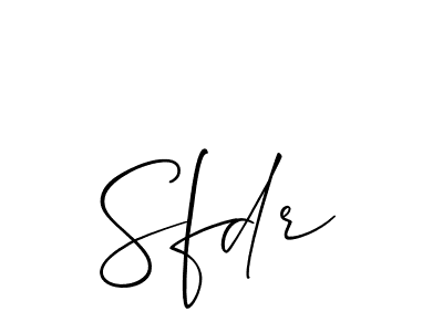 Design your own signature with our free online signature maker. With this signature software, you can create a handwritten (Allison_Script) signature for name Sfdr. Sfdr signature style 2 images and pictures png