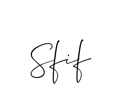 Allison_Script is a professional signature style that is perfect for those who want to add a touch of class to their signature. It is also a great choice for those who want to make their signature more unique. Get Sfif name to fancy signature for free. Sfif signature style 2 images and pictures png
