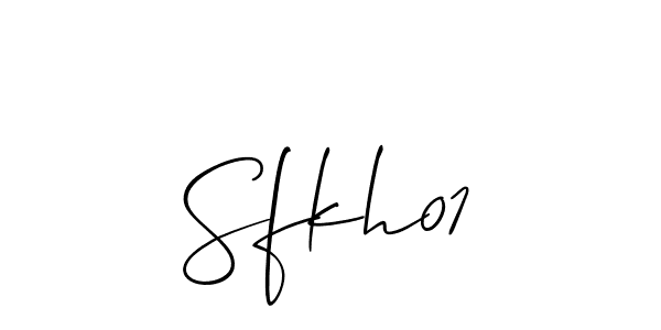 How to make Sfkh01 signature? Allison_Script is a professional autograph style. Create handwritten signature for Sfkh01 name. Sfkh01 signature style 2 images and pictures png