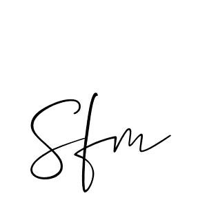 You should practise on your own different ways (Allison_Script) to write your name (Sfm) in signature. don't let someone else do it for you. Sfm signature style 2 images and pictures png