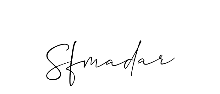 Make a beautiful signature design for name Sfmadar. With this signature (Allison_Script) style, you can create a handwritten signature for free. Sfmadar signature style 2 images and pictures png