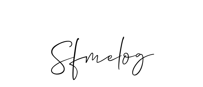 You should practise on your own different ways (Allison_Script) to write your name (Sfmelog) in signature. don't let someone else do it for you. Sfmelog signature style 2 images and pictures png