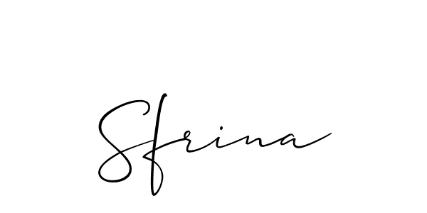 You should practise on your own different ways (Allison_Script) to write your name (Sfrina) in signature. don't let someone else do it for you. Sfrina signature style 2 images and pictures png