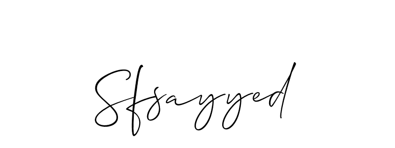 Also we have Sfsayyed name is the best signature style. Create professional handwritten signature collection using Allison_Script autograph style. Sfsayyed signature style 2 images and pictures png