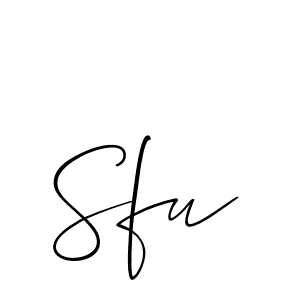 How to Draw Sfu signature style? Allison_Script is a latest design signature styles for name Sfu. Sfu signature style 2 images and pictures png