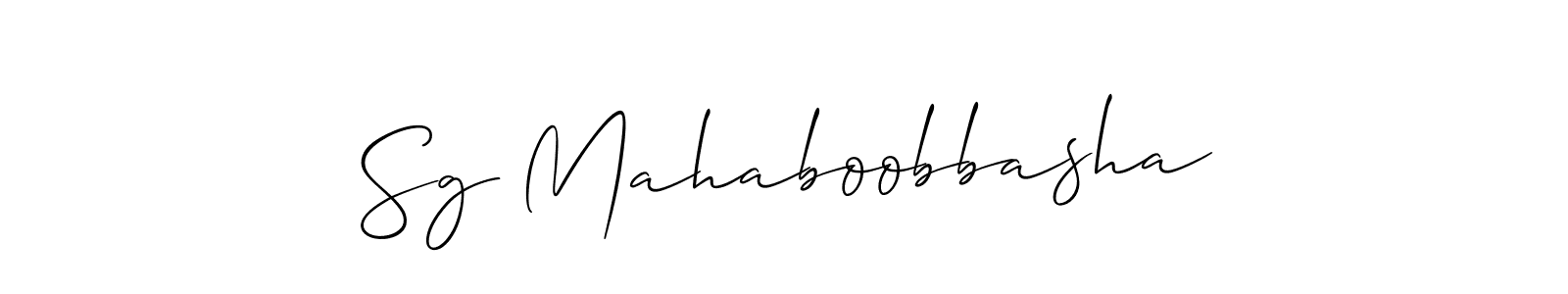 You can use this online signature creator to create a handwritten signature for the name Sg Mahaboobbasha. This is the best online autograph maker. Sg Mahaboobbasha signature style 2 images and pictures png