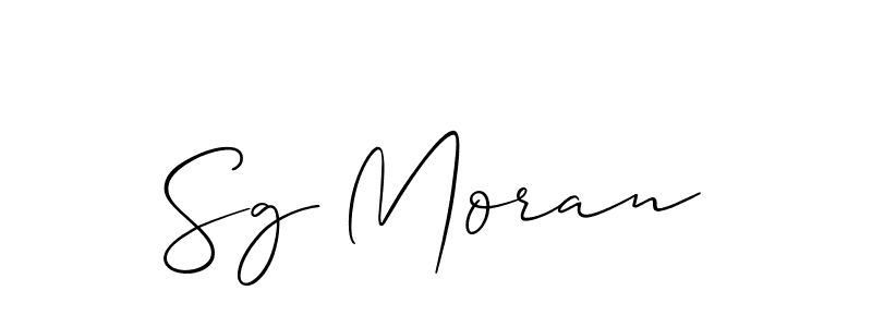 How to make Sg Moran signature? Allison_Script is a professional autograph style. Create handwritten signature for Sg Moran name. Sg Moran signature style 2 images and pictures png