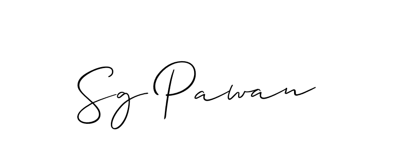 Similarly Allison_Script is the best handwritten signature design. Signature creator online .You can use it as an online autograph creator for name Sg Pawan. Sg Pawan signature style 2 images and pictures png