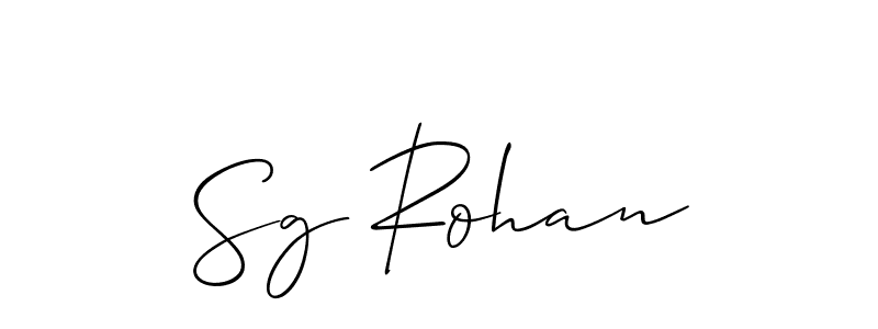 Allison_Script is a professional signature style that is perfect for those who want to add a touch of class to their signature. It is also a great choice for those who want to make their signature more unique. Get Sg Rohan name to fancy signature for free. Sg Rohan signature style 2 images and pictures png