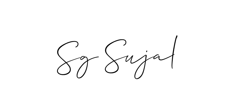 How to make Sg Sujal signature? Allison_Script is a professional autograph style. Create handwritten signature for Sg Sujal name. Sg Sujal signature style 2 images and pictures png