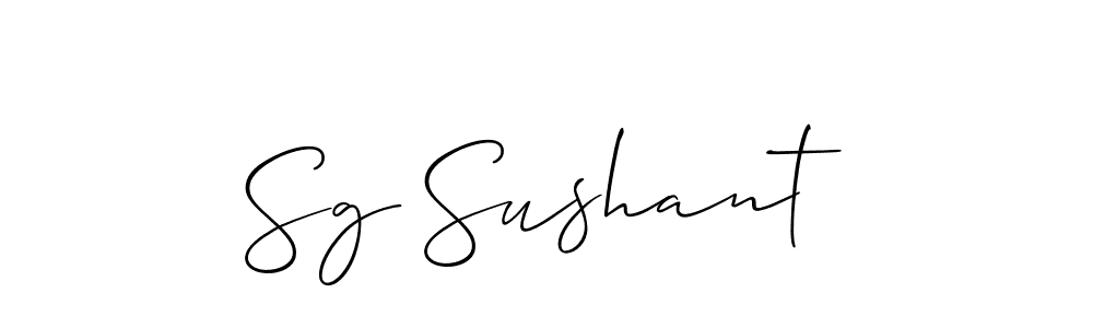 You should practise on your own different ways (Allison_Script) to write your name (Sg Sushant) in signature. don't let someone else do it for you. Sg Sushant signature style 2 images and pictures png