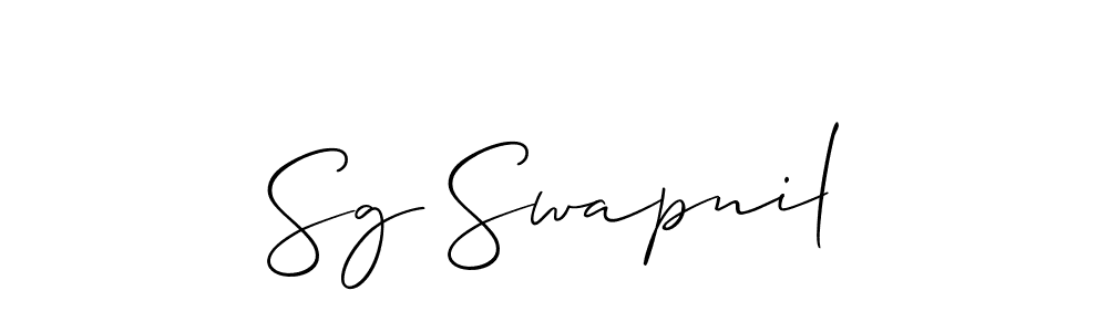 Allison_Script is a professional signature style that is perfect for those who want to add a touch of class to their signature. It is also a great choice for those who want to make their signature more unique. Get Sg Swapnil name to fancy signature for free. Sg Swapnil signature style 2 images and pictures png