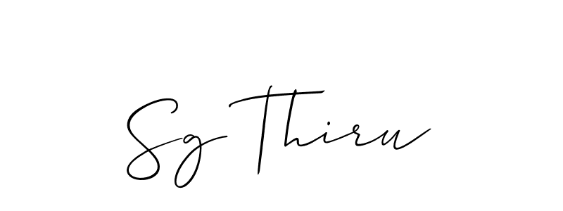 Also You can easily find your signature by using the search form. We will create Sg Thiru name handwritten signature images for you free of cost using Allison_Script sign style. Sg Thiru signature style 2 images and pictures png