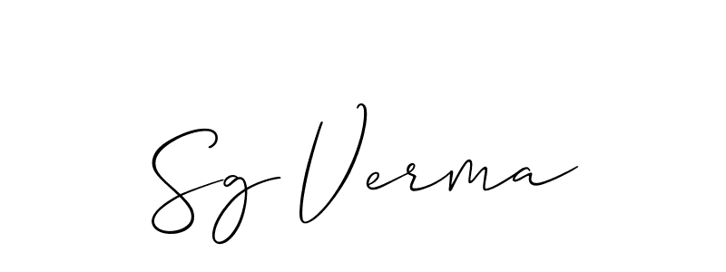 It looks lik you need a new signature style for name Sg Verma. Design unique handwritten (Allison_Script) signature with our free signature maker in just a few clicks. Sg Verma signature style 2 images and pictures png