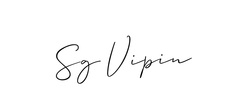 How to make Sg Vipin signature? Allison_Script is a professional autograph style. Create handwritten signature for Sg Vipin name. Sg Vipin signature style 2 images and pictures png