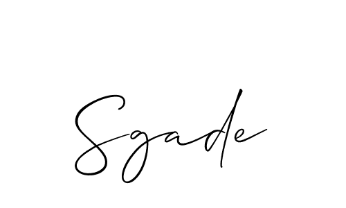 Sgade stylish signature style. Best Handwritten Sign (Allison_Script) for my name. Handwritten Signature Collection Ideas for my name Sgade. Sgade signature style 2 images and pictures png
