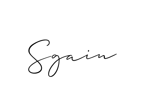 if you are searching for the best signature style for your name Sgain. so please give up your signature search. here we have designed multiple signature styles  using Allison_Script. Sgain signature style 2 images and pictures png