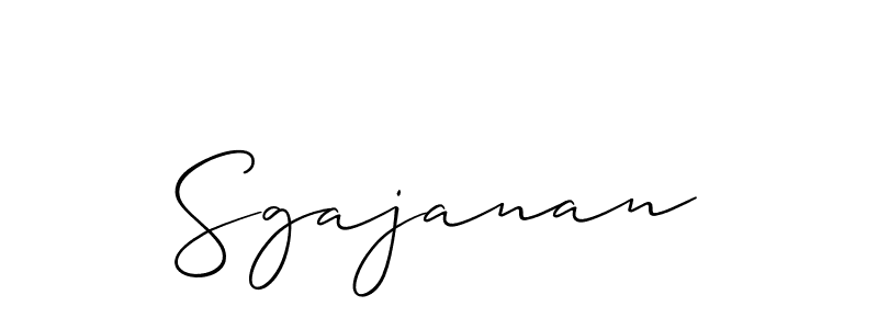 Allison_Script is a professional signature style that is perfect for those who want to add a touch of class to their signature. It is also a great choice for those who want to make their signature more unique. Get Sgajanan name to fancy signature for free. Sgajanan signature style 2 images and pictures png