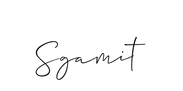 The best way (Allison_Script) to make a short signature is to pick only two or three words in your name. The name Sgamit include a total of six letters. For converting this name. Sgamit signature style 2 images and pictures png