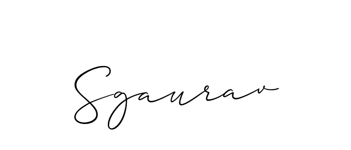 How to make Sgaurav name signature. Use Allison_Script style for creating short signs online. This is the latest handwritten sign. Sgaurav signature style 2 images and pictures png