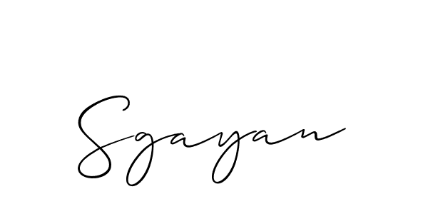 if you are searching for the best signature style for your name Sgayan. so please give up your signature search. here we have designed multiple signature styles  using Allison_Script. Sgayan signature style 2 images and pictures png