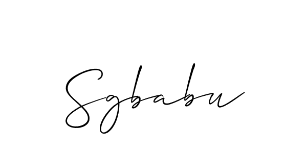 Sgbabu stylish signature style. Best Handwritten Sign (Allison_Script) for my name. Handwritten Signature Collection Ideas for my name Sgbabu. Sgbabu signature style 2 images and pictures png