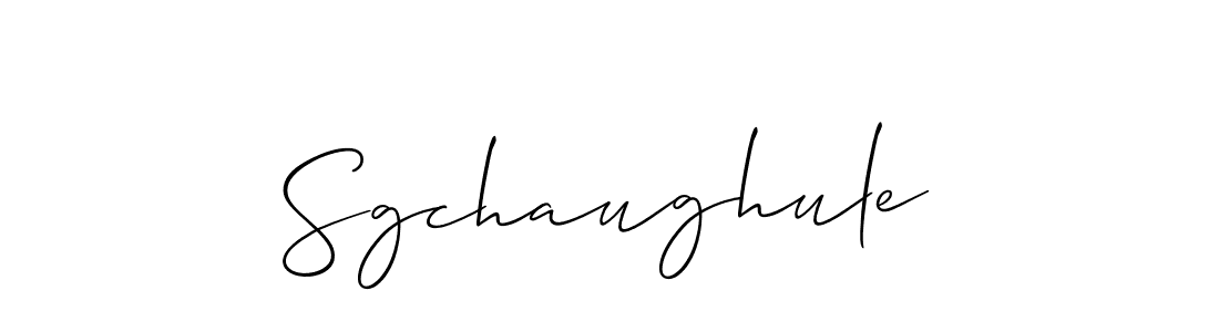 How to make Sgchaughule name signature. Use Allison_Script style for creating short signs online. This is the latest handwritten sign. Sgchaughule signature style 2 images and pictures png