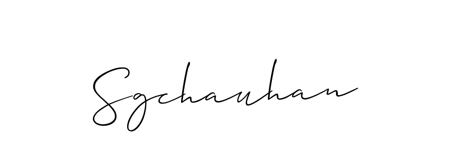 Use a signature maker to create a handwritten signature online. With this signature software, you can design (Allison_Script) your own signature for name Sgchauhan. Sgchauhan signature style 2 images and pictures png