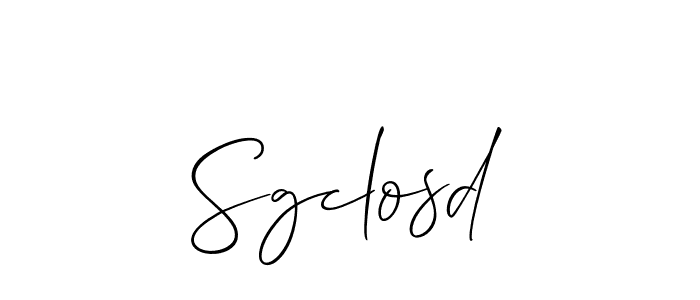 Also You can easily find your signature by using the search form. We will create Sgclosd name handwritten signature images for you free of cost using Allison_Script sign style. Sgclosd signature style 2 images and pictures png