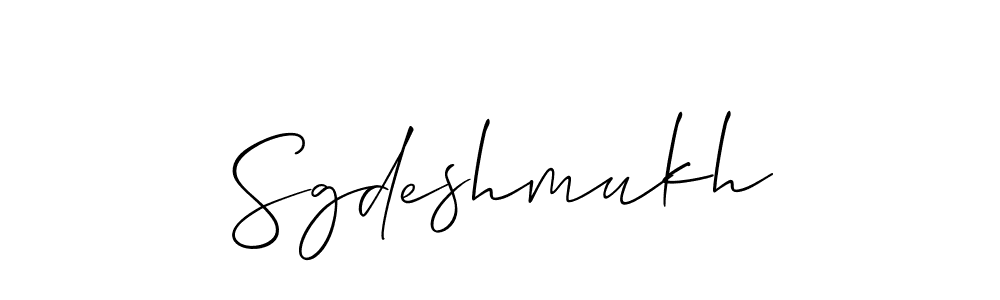 Make a beautiful signature design for name Sgdeshmukh. With this signature (Allison_Script) style, you can create a handwritten signature for free. Sgdeshmukh signature style 2 images and pictures png