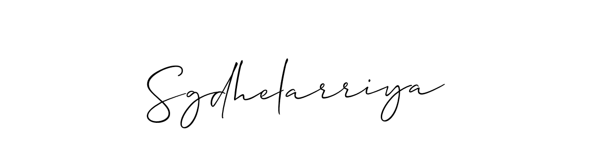 How to Draw Sgdhelarriya signature style? Allison_Script is a latest design signature styles for name Sgdhelarriya. Sgdhelarriya signature style 2 images and pictures png