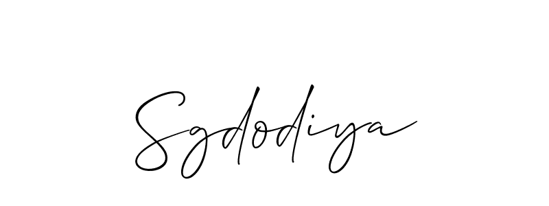 Design your own signature with our free online signature maker. With this signature software, you can create a handwritten (Allison_Script) signature for name Sgdodiya. Sgdodiya signature style 2 images and pictures png