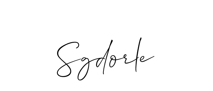 Allison_Script is a professional signature style that is perfect for those who want to add a touch of class to their signature. It is also a great choice for those who want to make their signature more unique. Get Sgdorle name to fancy signature for free. Sgdorle signature style 2 images and pictures png