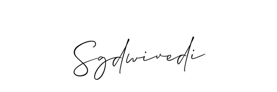 Sgdwivedi stylish signature style. Best Handwritten Sign (Allison_Script) for my name. Handwritten Signature Collection Ideas for my name Sgdwivedi. Sgdwivedi signature style 2 images and pictures png