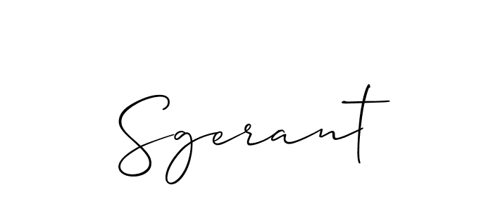 How to make Sgerant signature? Allison_Script is a professional autograph style. Create handwritten signature for Sgerant name. Sgerant signature style 2 images and pictures png