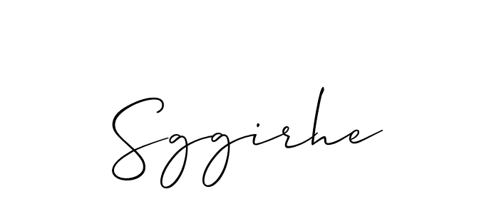 Create a beautiful signature design for name Sggirhe. With this signature (Allison_Script) fonts, you can make a handwritten signature for free. Sggirhe signature style 2 images and pictures png