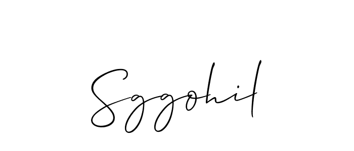 Also we have Sggohil name is the best signature style. Create professional handwritten signature collection using Allison_Script autograph style. Sggohil signature style 2 images and pictures png