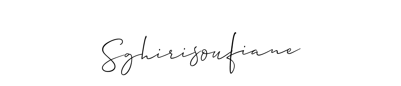 Also we have Sghirisoufiane name is the best signature style. Create professional handwritten signature collection using Allison_Script autograph style. Sghirisoufiane signature style 2 images and pictures png