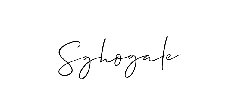 Make a beautiful signature design for name Sghogale. With this signature (Allison_Script) style, you can create a handwritten signature for free. Sghogale signature style 2 images and pictures png