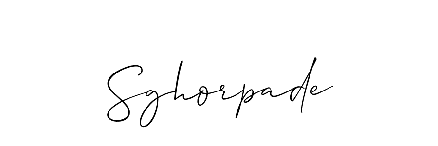 Sghorpade stylish signature style. Best Handwritten Sign (Allison_Script) for my name. Handwritten Signature Collection Ideas for my name Sghorpade. Sghorpade signature style 2 images and pictures png