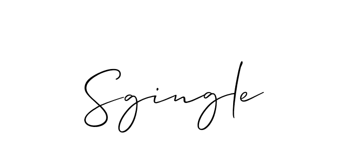 You should practise on your own different ways (Allison_Script) to write your name (Sgingle) in signature. don't let someone else do it for you. Sgingle signature style 2 images and pictures png