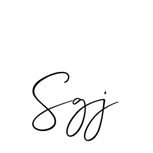 Allison_Script is a professional signature style that is perfect for those who want to add a touch of class to their signature. It is also a great choice for those who want to make their signature more unique. Get Sgj name to fancy signature for free. Sgj signature style 2 images and pictures png
